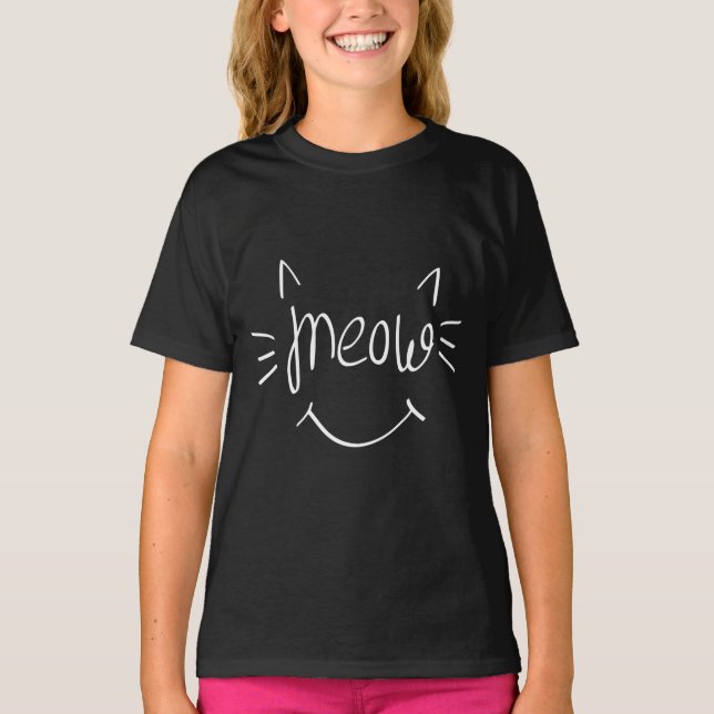 Cat Lover Meow  T-Shirt (Front)