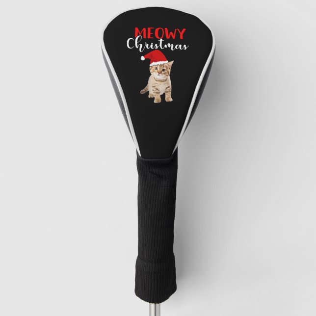 Cat Lover Merry Christmas catmas   Golf Head Cover (Front)