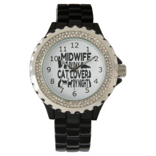 Cat Lover Midwife Watch