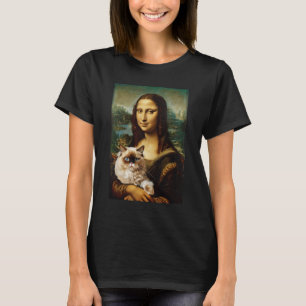 Cat Lover Mona Lisa Painting Parody With Cute Grum T-Shirt