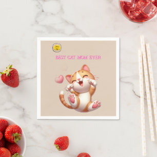 Cat lover Mum Photo Napkin