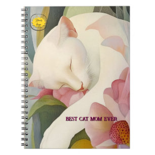 Cat lover Mum Photo  orange Notebook