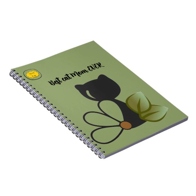 Cat lover Mum Photo  orange Notebook (Right Side)