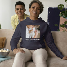 Cat Lover Navy Blue White Quote Custom Pet Photo