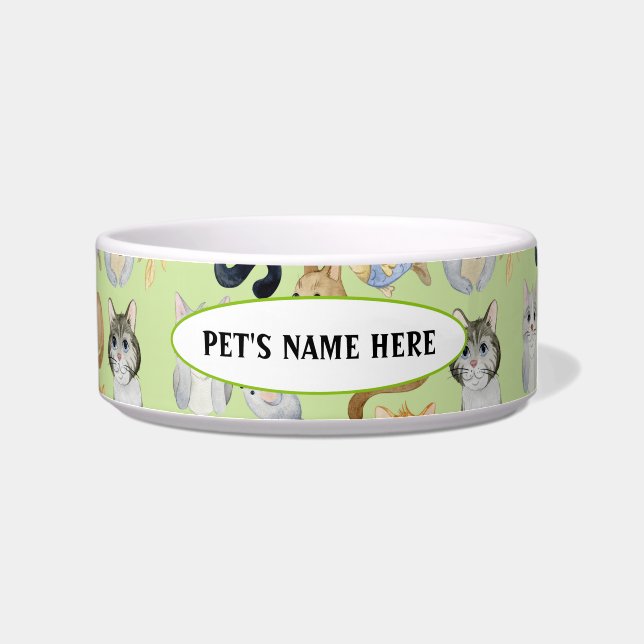 Cat lover personalised feeding bowl (Right)