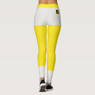 Cat Lover Pet mum Neutral Blazing Yellow Stripes Leggings
