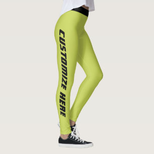 Cat Lover Pet Mum Yellow Green Black Customised Leggings