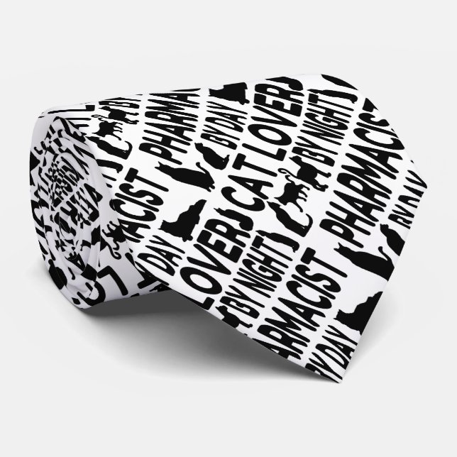 Cat Lover Pharmacist Tie (Rolled)