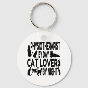 Cat Lover Physiotherapist Key Ring