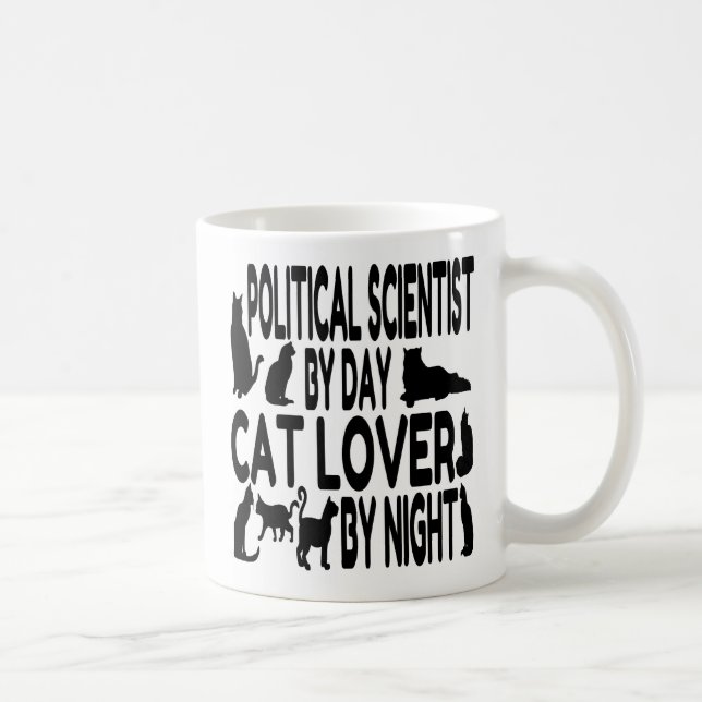 Cat Lover Political Scientist Coffee Mug (Right)