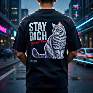 Cat Lover Rich Mindset Motivational Poster Gift Tri-Blend Shirt