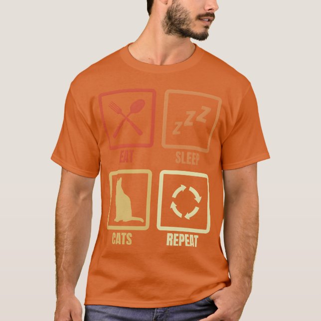 Cat Lover Routine friend T-Shirt (Front)