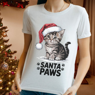 Cat Lover - Santa Paws T-Shirt