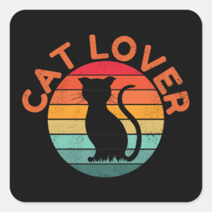 CAT LOVER SQUARE STICKER