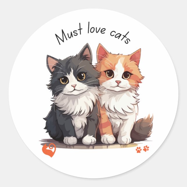 Cat Lover Themed Sticker  (Front)