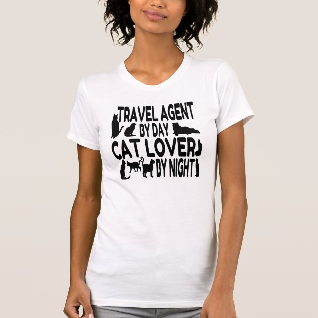 Cat Lover Travel Agent T-Shirt (Front)
