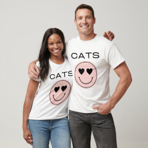 Cat Lover with Happy Face T-Shirt