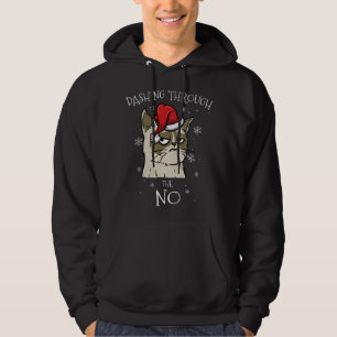 Cat Lover Xmas Gifts Dashing Through No Grumpy Chr Hoodie