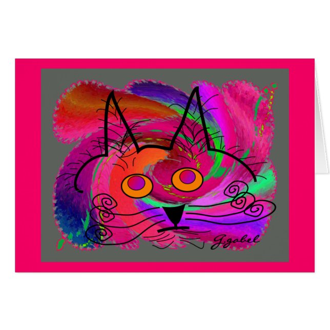 Cat Lovers abstract art gifts (Front Horizontal)