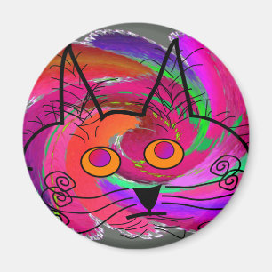 Cat Lovers abstract art gifts Magnet