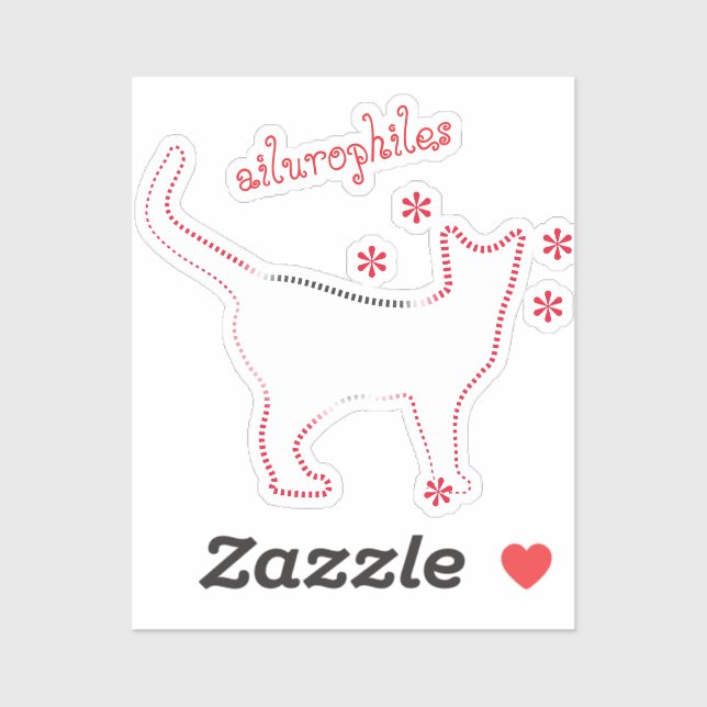 cat lovers ailurophiles Custom-Cut Vinyl Sticker (Sheet)