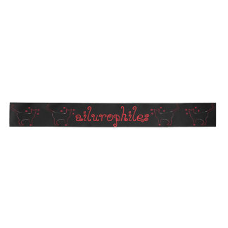 Cat lovers ailurophiles satin ribbon