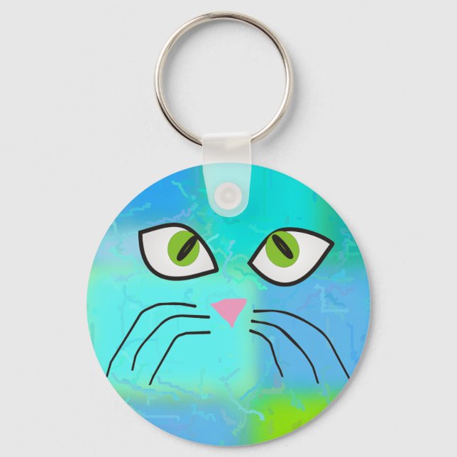 Cat Lovers Art "Cat Lady" Key Ring (Front)