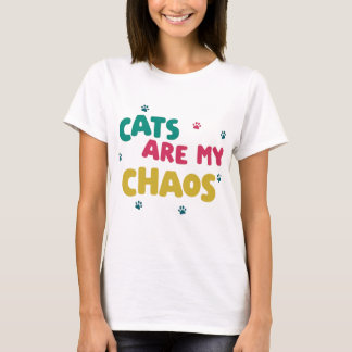 Cat Lovers' Chaos: A Colourful Confession T-Shirt