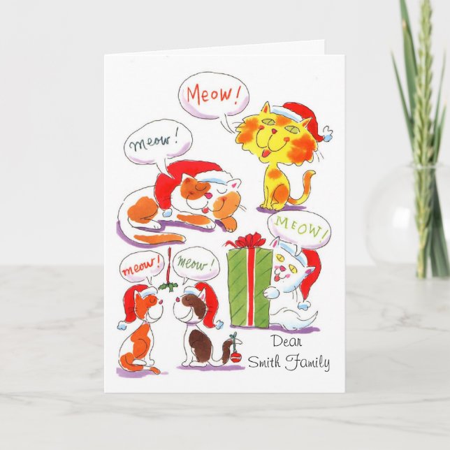 Cat Lovers Christmas Card (Front)