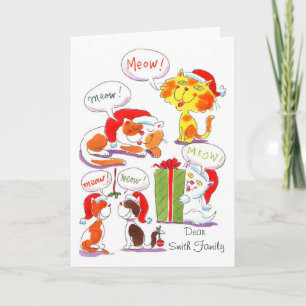 Cat Lovers Christmas Card