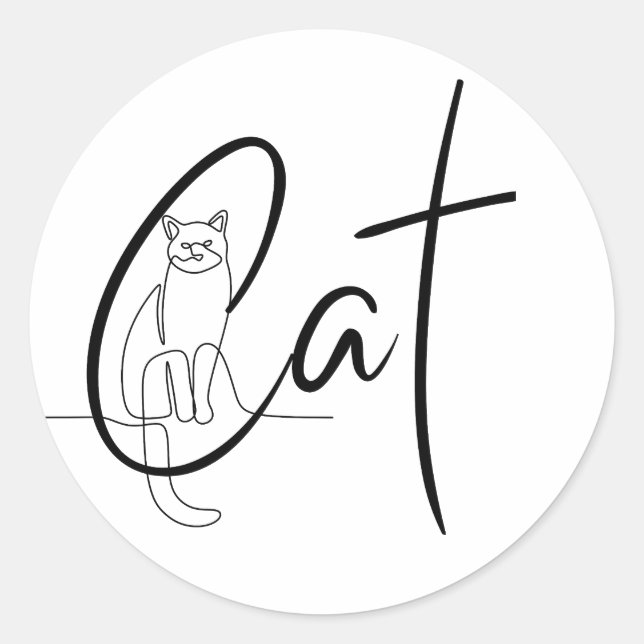 Cat Lovers  Classic Round Sticker (Front)