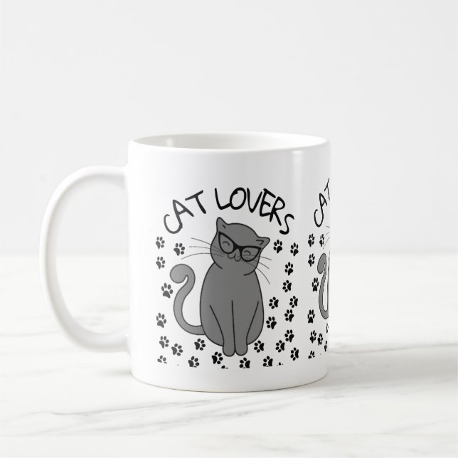 Cat lovers coffee mug (Left)