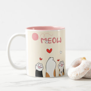 cat lover's coffeeMug Two-Tone Coffee Mug