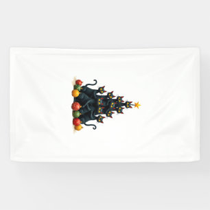 Cat Lovers Cute and Funny Holiday Tree Christmas 2 Banner