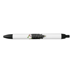 Cat Lovers Cute and Funny Holiday Tree Christmas Black Ink Pen