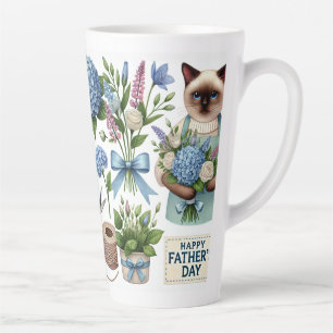 Cat Lovers Father's Day Wishes for Cat Dads Latte Mug
