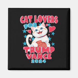 Cat Lovers For Trump Vance 2024 Magnet