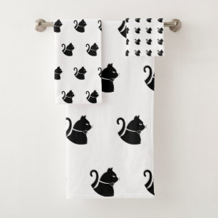 Cat Lovers Gift Bath Towel Set