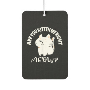 Cat Lovers Gifts Are You Kitten Me Right Meow Car Air Freshener
