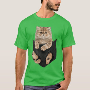 Cat lovers gifts Persian in a bag Men Women Girls T-Shirt