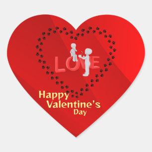 Cat lovers  heart sticker