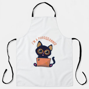 Cat Lovers I'm a purrgrammer Programmer Apron