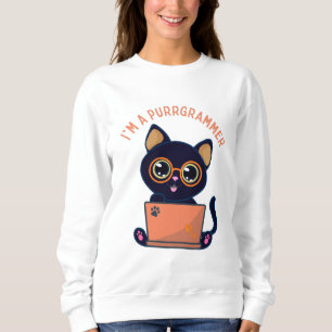 Cat Lovers I'm a purrgrammer Programmer Sweatshirt