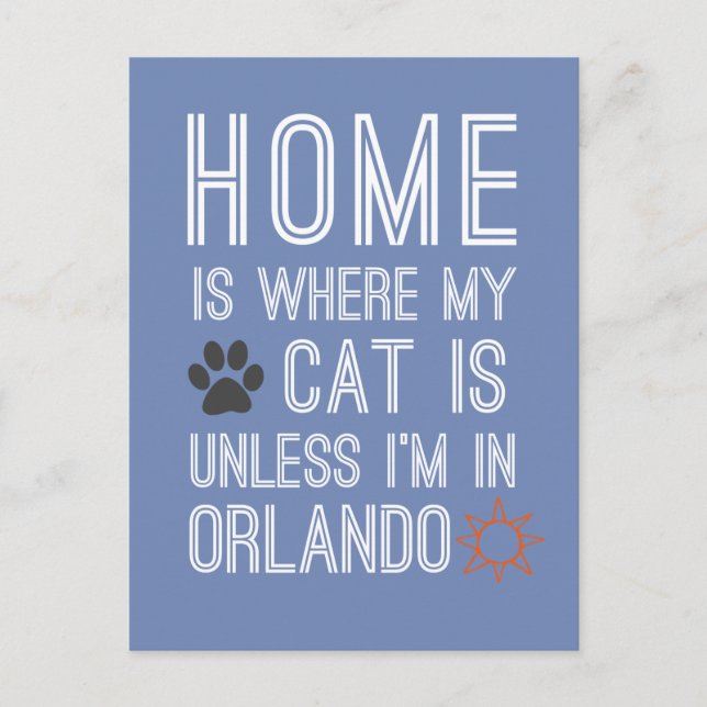 Cat Lovers in Orlando Postcard (Front)