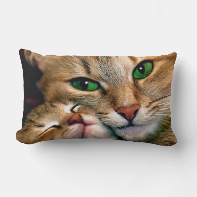 Cat Lovers Lumbar Pillow (Front)