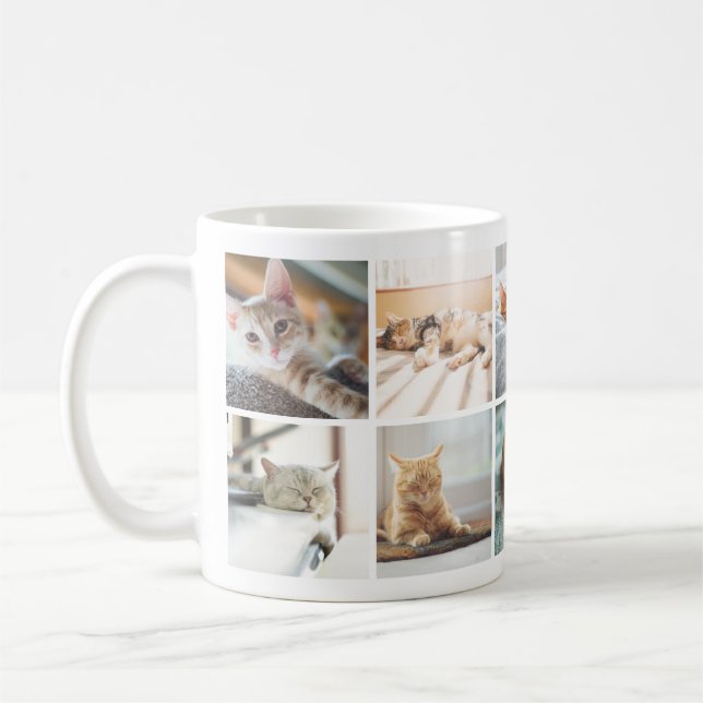 Cat Lovers' Memories Photo Collage Mug (Left)
