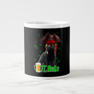 Cat Lovers   Pi Day Cat Pirate Gift Large Coffee Mug