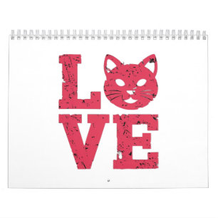 Cat Lovers: Purr-fectly Bold, Edgy, Grunge Design Calendar