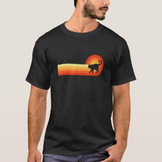 Cat Lovers Retro Colours Vintage Sunset 60S 70S T-Shirt