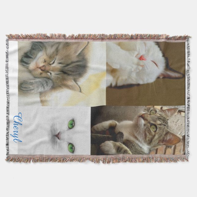 Cat Lovers Throw Blanket (Front)